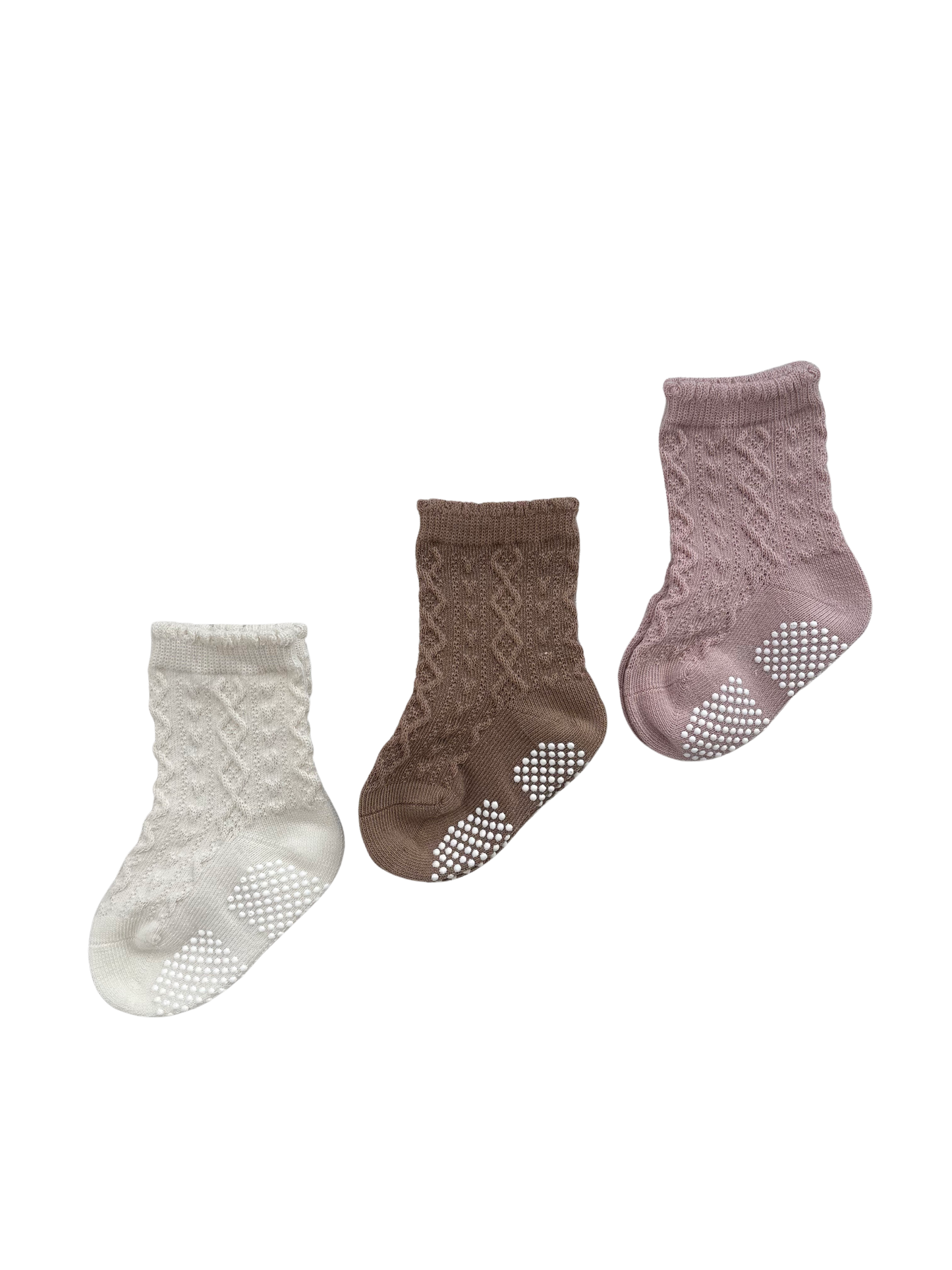 Trio de chaussettes antidérapantes 6-36 mois