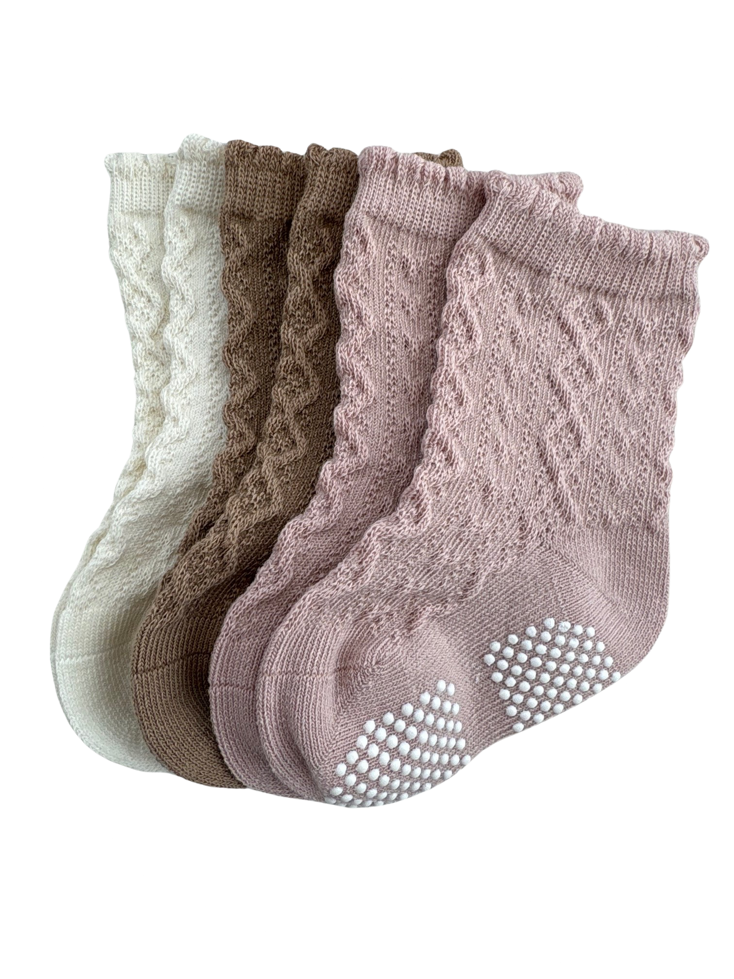 Trio de chaussettes antidérapantes 6-36 mois