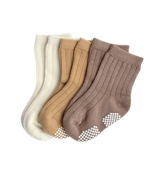 Trio of non-slip socks