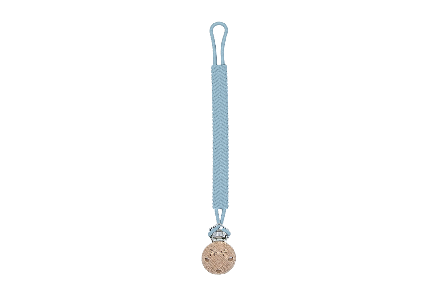 Silicone pacifier clip