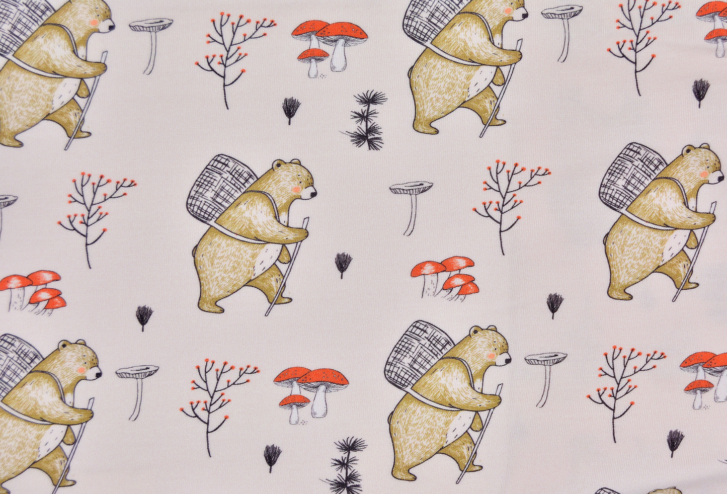 Couverture bambou-Ours dans la forêt